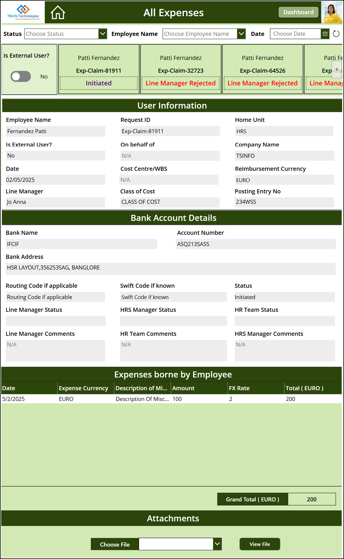 Expense Reimbursement apps in Power Apps